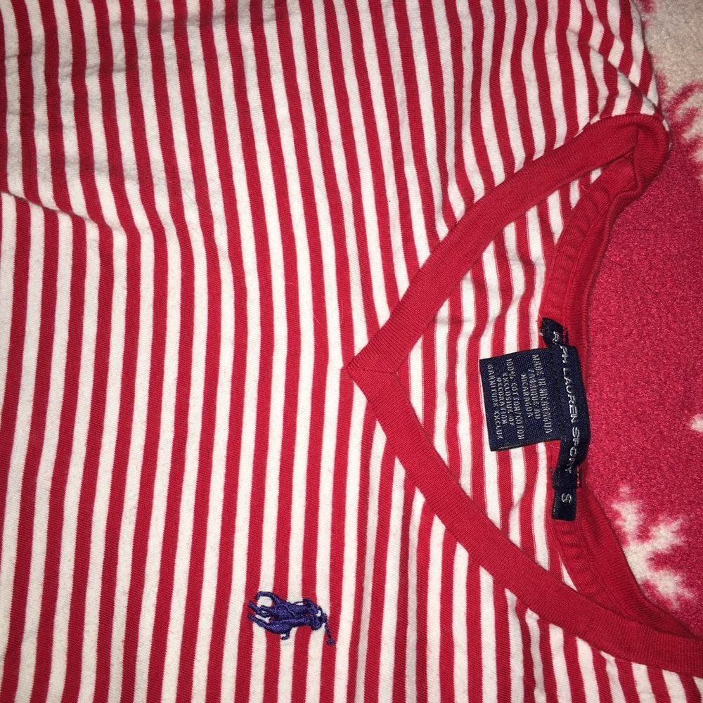 **PRICES NEGOTIABLE** red and white polo